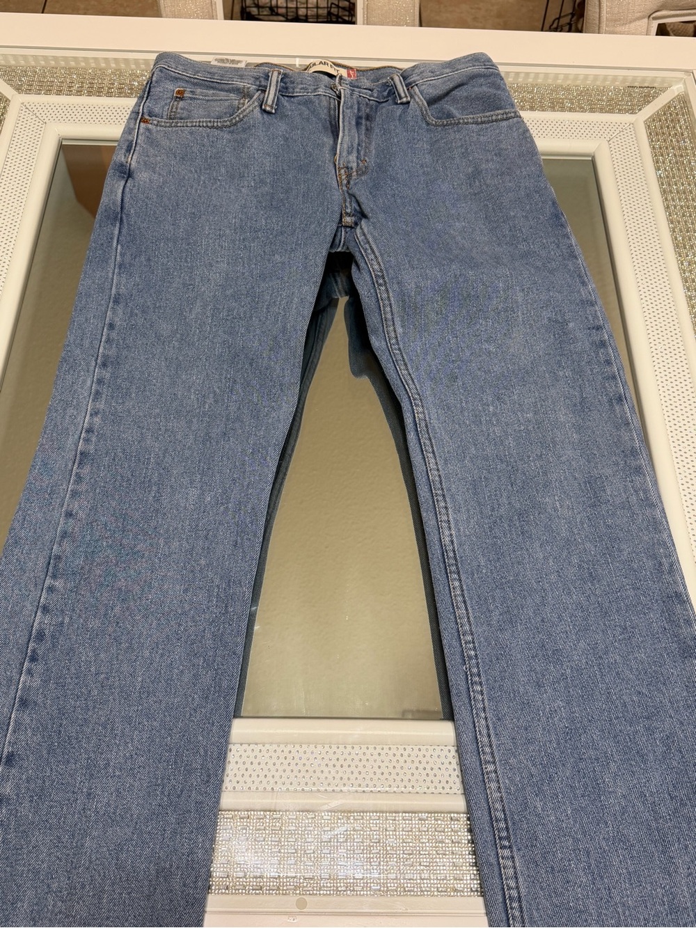 Levis 505 regular fit straight leg jeans w31 L30 medium wash 100% cotton Y2K